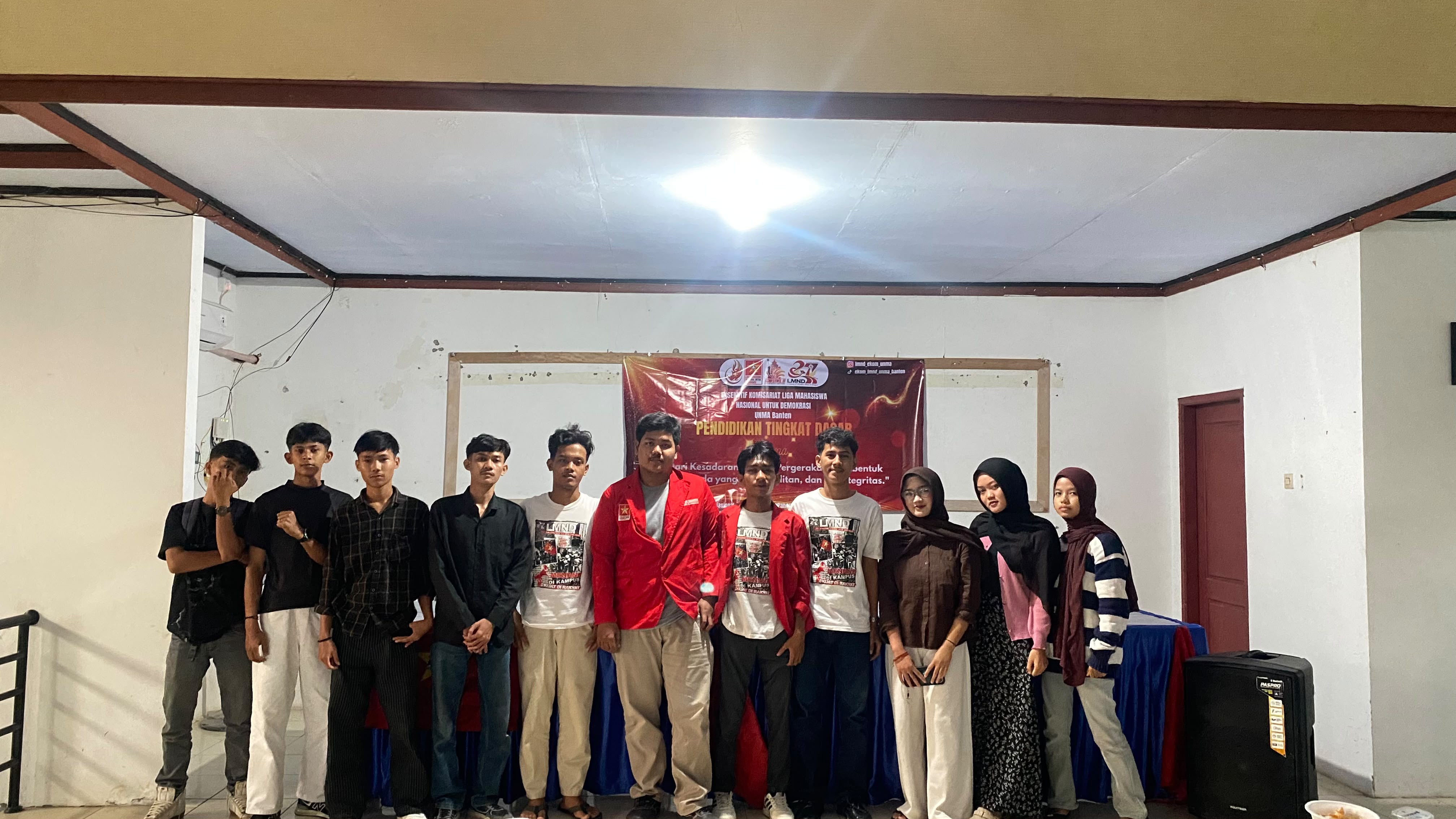 Perkuat Kesadaran Kritis Mahasiswa, E-KOM LMND UNMA Banten Sukses Selenggarakan Pendidikan Tingkat Dasar